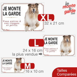 Colley Fauve, plaque portail "Je Monte la Garde, risques périls" 3 Tailles