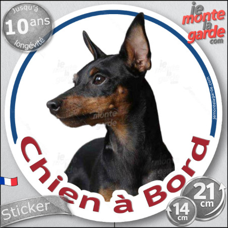 Photo personnalisable, sticker autocollant rond "Chien à Bord" 2 Tailles