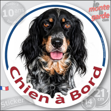 Photo personnalisable, sticker autocollant rond "Chien à Bord" 2 Tailles