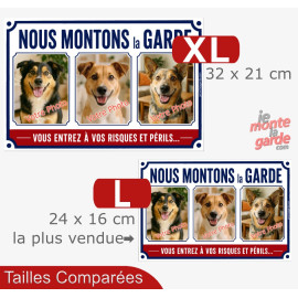3 Photos Personnalisables, plaque portail PLURIEL "nous Montons la Garde, risques et périls"