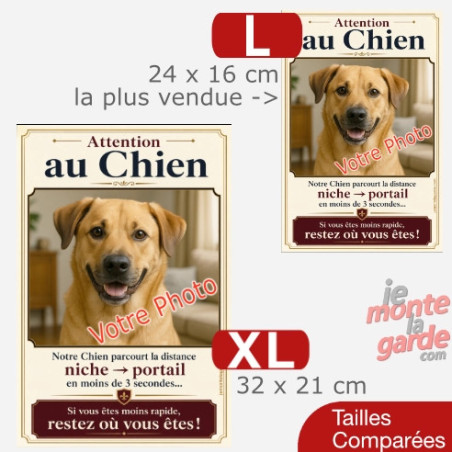 Photo Personnalisable, plaque humour verticale "distance Niche-Portail 3 secondes" 2 Tailles
