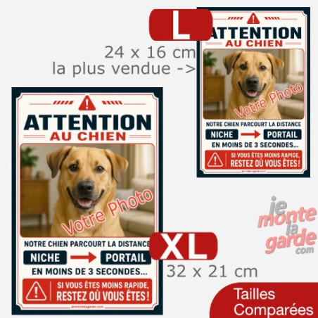 Photo Personnalisable, plaque humour verticale "distance Niche-Portail 3 secondes" 2 Tailles