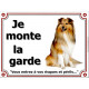 Colley Fauve, Plaque "Je Monte la Garde, à vos risques et périls" affiche pancarte photo panneau attention au chien