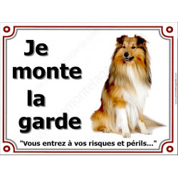 Colley Fauve, plaque portail "Je Monte la Garde" 24 cm LUX