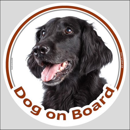 Flat-Coated Retriever Dog on Board Sticker | Black Retriever, 2 Sizes