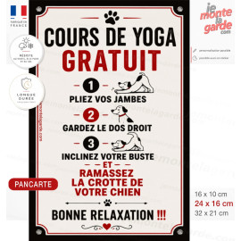 Pancarte humour crottes de chien – Cours de yoga gratuit