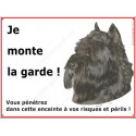 Bouvier des Flandres, plaque "Je Monte la Garde" 2 Tailles ECO C