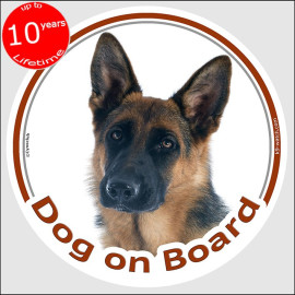 Shorthaired German Shepherd Dog on Board | Black & Tan GSD Sticker