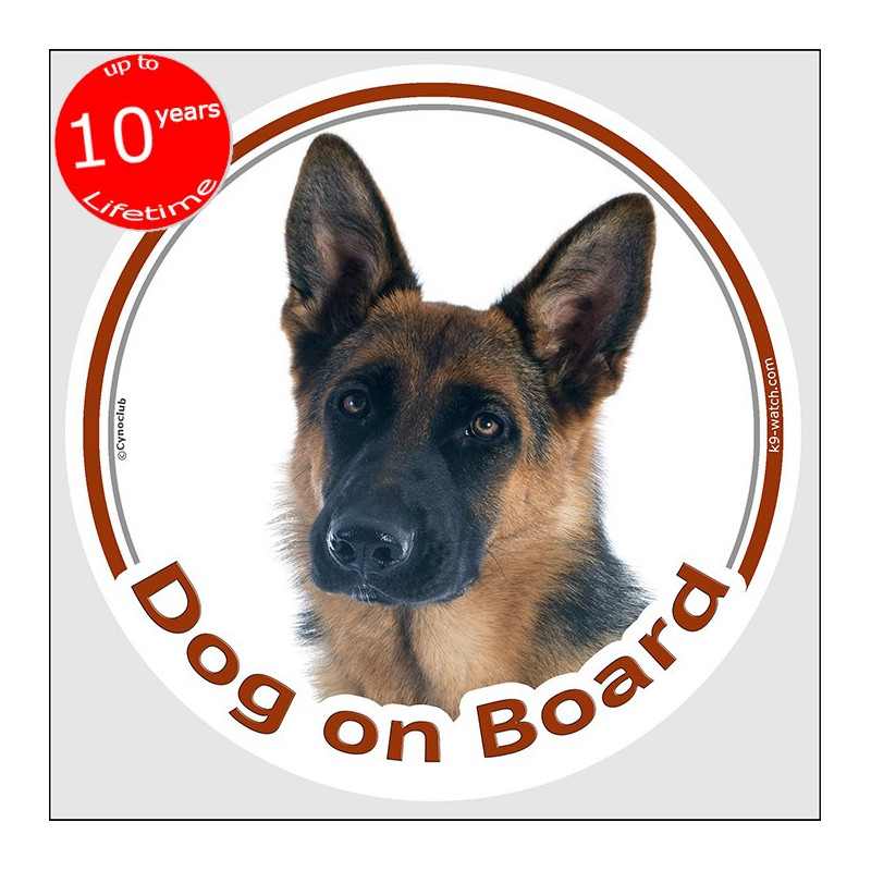 Shorthaired German Shepherd Dog on Board | Black & Tan GSD Sticker