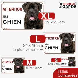 Cane Corso, plaque portail "Attention au Chien" résiste dehors, 4 Tailles