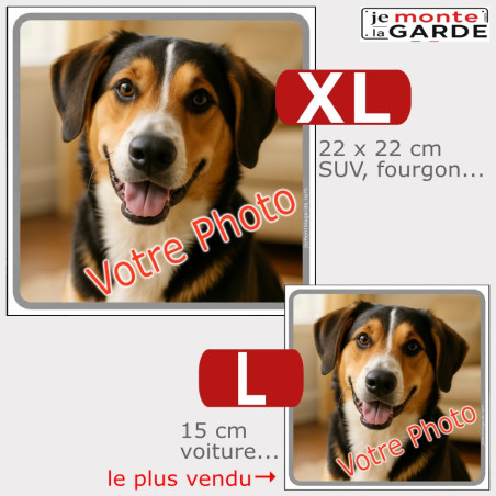Photo Personnalisable, carré autocollant sur mesure "votre photo" 2 Tailles