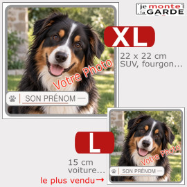 Photo Personnalisable, carré autocollant sur mesure "votre photo" + son prénom | 2 Tailles