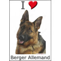"I love Berger Allemand" Sticker photo 4 tailles, 4 possibilités !