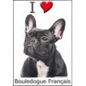 "I love Bouledogue Français" Sticker photo 3 tailles, 4 possibilités !