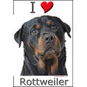 "I love Rottweiler" Sticker photo 3 tailles, 4 possibilités !