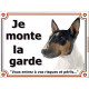 Bull Terrier tricolore Tête, plaque portail "Je Monte la Garde, risques périls" pancarte panneau photo
