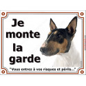 Bull Terrier, plaque "Je Monte la Garde" 24 cm LUX C