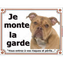 Old English Bulldog, plaque "Je Monte la Garde" 2 tailles LUX C