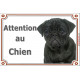 Carlin noir Tête, plaque portail "Attention au Chien" pancarte panneau photo pug affiche entrée