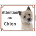 Cairn Terrier, plaque portail "Attention au Chien" 2 tailles LUX D