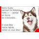 Husky marron Tête, Plaque Portail distance niche-portail 3 secondes, pancarte, affiche panneau