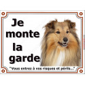 Colley Fauve, plaque portail "Je Monte la Garde" 24 cm LUXE