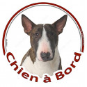Bull Terrier , sticker voiture "Chien à Bord" 15 cm - 3 ans