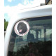 Terre Neuve noir, Sticker autocollant rond "Chien à Bord" Disque adhésif vitre voiture photo