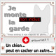 Pluriel pour Plaque portail Je Monte la Garde, Berger Belge Malinois assis, risques et périls pancarte panneau sombre foncé