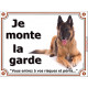 Berger Belge Tervueren, Plaque portail Je Monte la Garde, pancarte affiche panneau, risques et périls attention au chien
