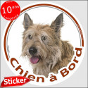 Berger Picard, sticker voiture "Chien à Bord" 15 cm