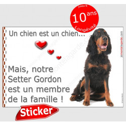 Setter Gordon, sticker panneau "Love" 16 x 11 cm