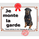 Rottweiler Assis, plaque "Je Monte la Garde" 2 tailles LUX B