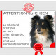 Plaque portail humour "Attention au Chien, notre Berger des Shetlands tricolore est une sonnette" pancarte panneau drôle photo