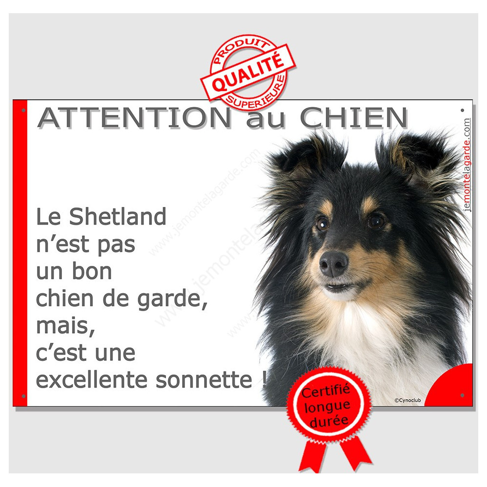 Plaque Attention au Chien, notre York est une sonnette 24 cm