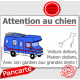 Camping-Car, Plaque Portail Attention au Chien