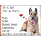 Berger Belge Laekenois, Plaque Portail un chien est un chien, membre de la famille, pancarte, affiche panneau