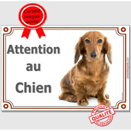 Teckel, plaque portail "Attention au Chien" 2 tailles LUX C Teckel, plaque portail "Attention au Chien" 2 tailles LUX C