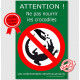 Pancarte déco marrante : ne pas nourrir les crocodiles ! plaque humour panneau drôle Alligator