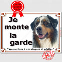 Aussie Bleu Merle, plaque "Je Monte la Garde" 2 tailles LUX D