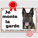 Berger Allemand gris, plaque "Je Monte la Garde" 24 cm LUX