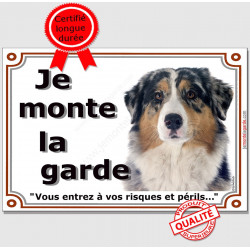 Aussie Merle, plaque portail "Je Monte la Garde" 3 tailles LUX D