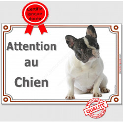 Bouledogue Français, plaque "Attention au Chien" 2 Tailles LUX D