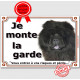 Chow-Chow noir Tête, plaque portail "Je Monte la Garde, risques et périls" pancarte panneau photo attention au chien