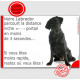 Plaque humour "Notre Labrador noir parcourt Distance Niche - Portail moins 3 secondes" pancarte panneau photo drôle marrant