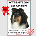 Colley Tricolore, plaque "Attention au Chien" 24 cm ECO