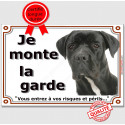 Cane Corso, plaque "Je Monte la Garde" 2 tailles LUX C