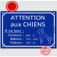 Plaque Portail bleue rue drôle Attention aux Chiens pluriel, Nombre de Facteurs, Voleurs, Ballons, pancarte panneau marrant