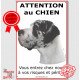 Dogue Allemand Arlequin, Pancarte Portail "Attention au Chien" plaque affiche pancarte, Danois photo
