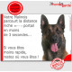 Berger Belge Malinois, plaque humour "parcourt Distance Niche - Portail moins 3 secondes" pancarte attention au chien photo